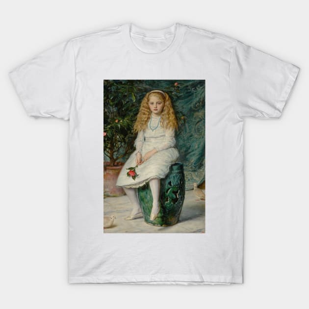 Nina, Daughter Of Frederick Lehmann by John Everett Millais T-Shirt by Classic Art Stall